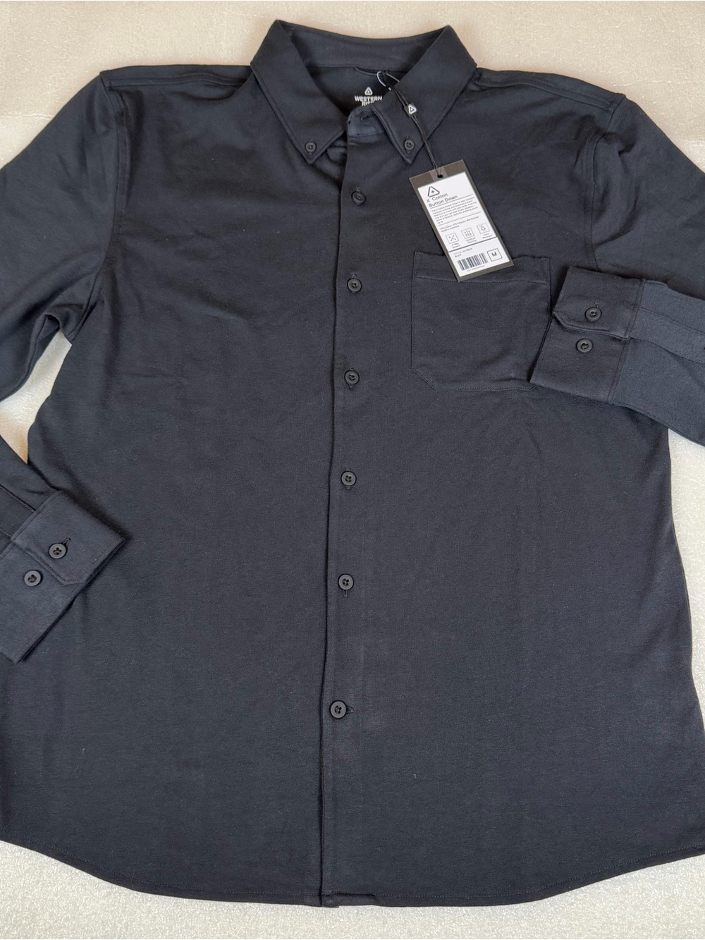 Western Rise X Cotton Button Down Shirt Slim Fit Size Medium Odor Resistant